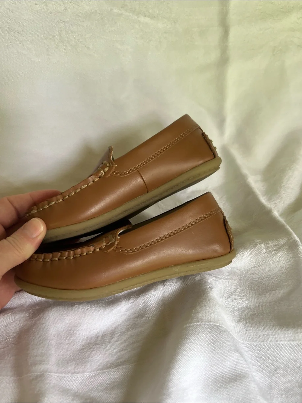 FootMates Brown Leather Slip-On Moccasin Loafer